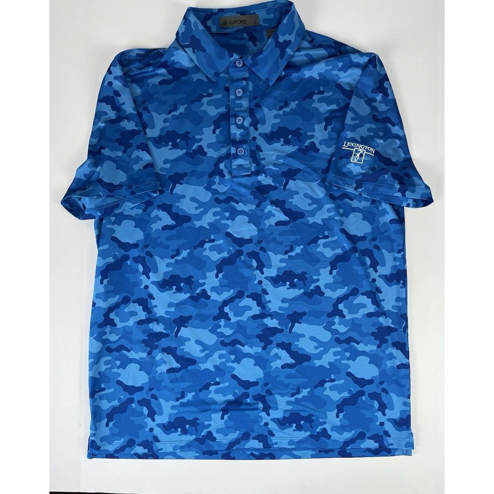 G/FORE Tech Jersey Mapped Camo Regular Fit Polo Shirt Sz L